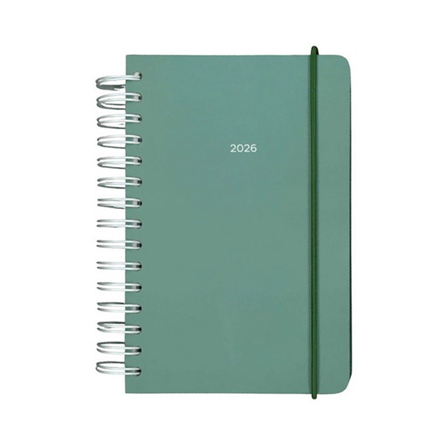2026 Spiral Planner – Chroma Sage Green 1 Day/1 Page