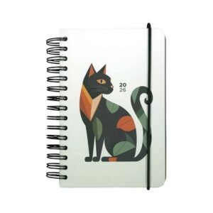 2026 Spiral Planner – Pigma Cat 1 Day/1 Page