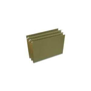 Universal Hanging File Folders, Legal Size, 1/5-Cut Tabs, Standard Green, 50/Carton