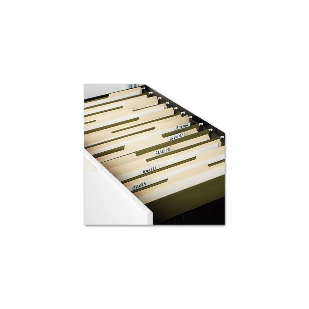 Universal Hanging File Folders, Legal Size, 1/5-Cut Tabs, Standard Green, 50/Carton - Image 2